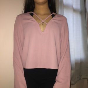 Cross cross crop top